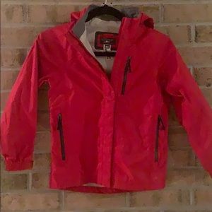 Boys size small (8) red rain jacket